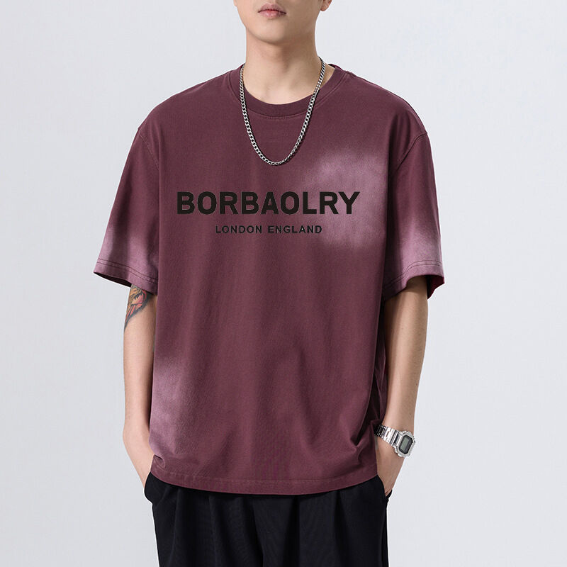 Großhandel Unisex Baumwoll-T-Shirt 280 Gsm Vintage Säure Waschen Custom Dtg Druck Schwergewichts Streetwear für Männer T-Shirt