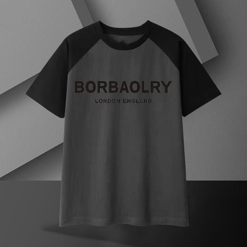 Schweres Baumwoll-T-Shirt für Herren, 220 Gramm, atmungsaktiv, Oversized, kurze Ärmel, einfarbiges Muster, lässig, lange Länge, gestrickter Stoff