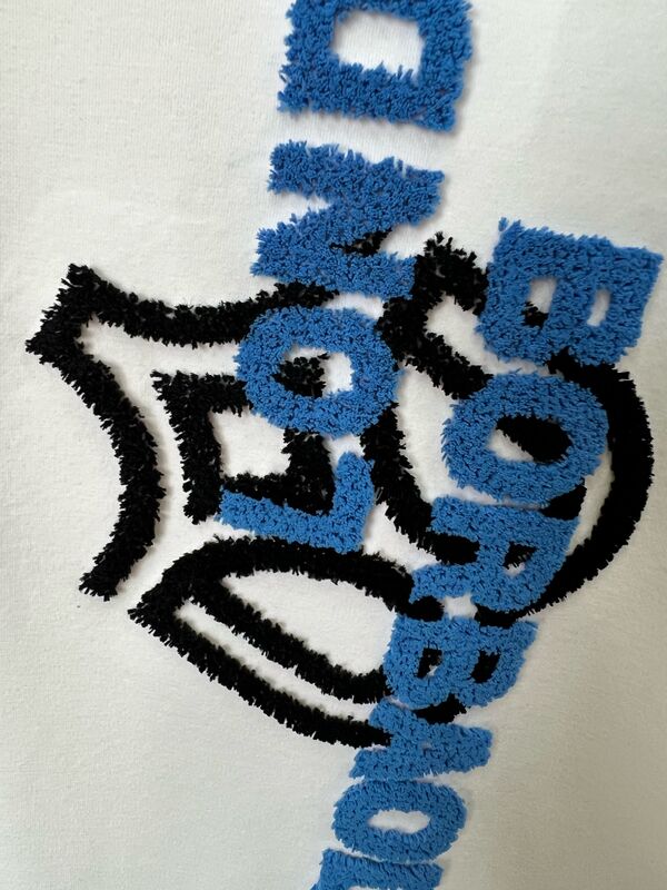 Herren T-Shirt Weiß, Flockdruck Buchstaben, Kurzarm Freizeit Oberteil 100% Baumwolle Herren T-Shirt