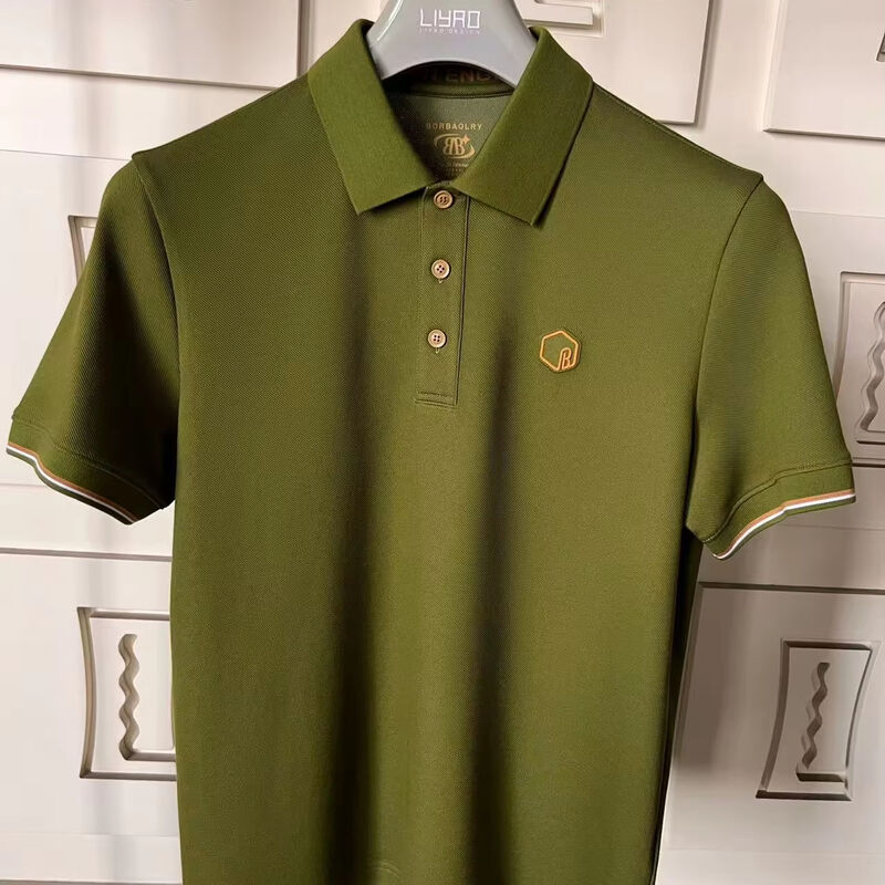 Premium Herren Poloshirts Klassischer Kragen Farbenfrohe Auswahl Exquisite Details Texturiertes Silikonlogo Hochwertiges Herren Poloshirt