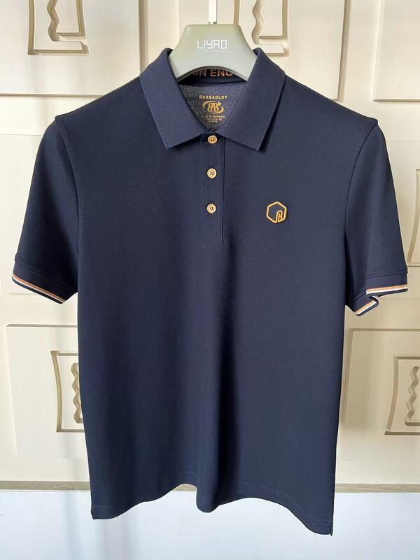 Premium Herren Poloshirts Klassischer Kragen Farbenfrohe Auswahl Exquisite Details Texturiertes Silikonlogo Hochwertiges Herren Poloshirt