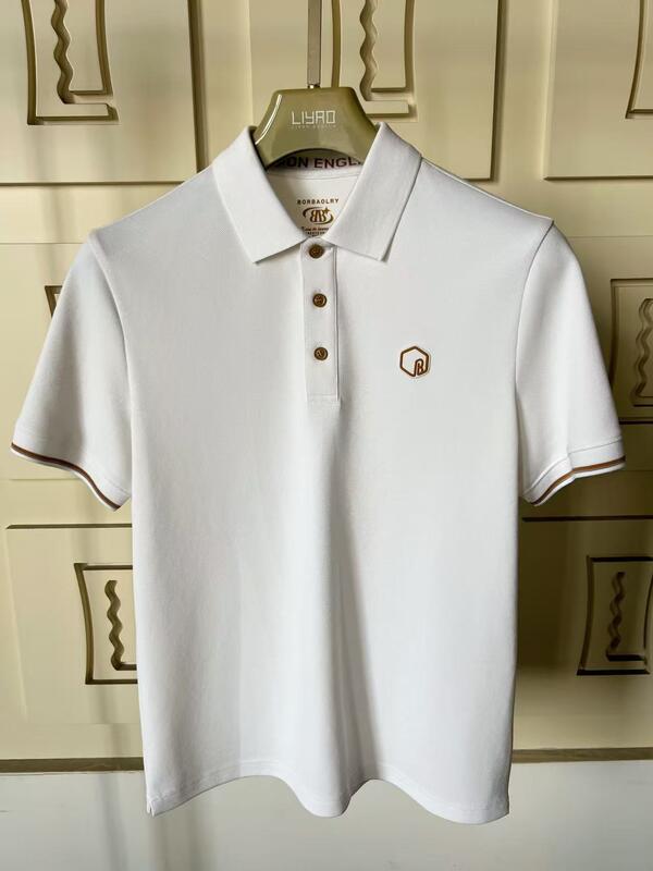 Premium Herren Poloshirts Klassischer Kragen Farbenfrohe Auswahl Exquisite Details Texturiertes Silikonlogo Hochwertiges Herren Poloshirt