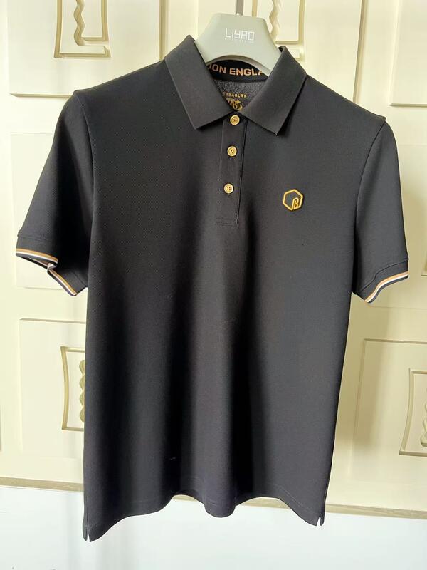 Premium Herren Poloshirts Klassischer Kragen Farbenfrohe Auswahl Exquisite Details Texturiertes Silikonlogo Hochwertiges Herren Poloshirt