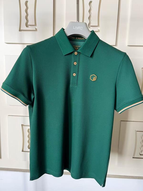 Premium Herren Poloshirts Klassischer Kragen Farbenfrohe Auswahl Exquisite Details Texturiertes Silikonlogo Hochwertiges Herren Poloshirt