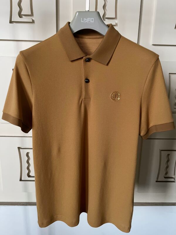 Herren Polo-T-Shirts Hochwertige Baumwolle Individuell gesticktes Logo oder maschinell bedrucktes Logo Lässige Marken-City-Polos