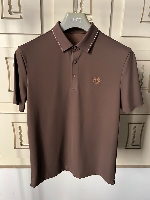 Luxus-Männer-Polo-Shirts. Minimalistisches Design mit Kontrastkragen, hochwertige Verarbeitung Männer-T-Shirts Beruf T-Shirt-Fabrik