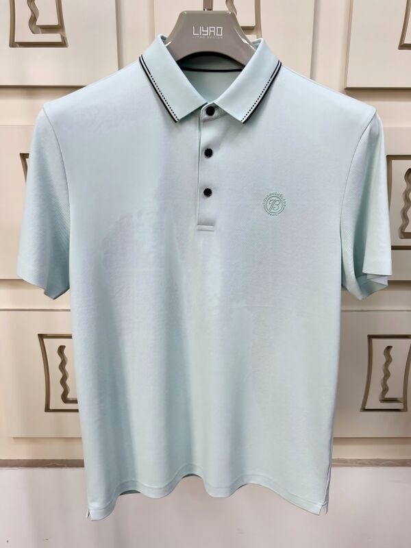 Luxus-Männer-Polo-Shirts. Minimalistisches Design mit Kontrastkragen, hochwertige Verarbeitung Männer-T-Shirts Beruf T-Shirt-Fabrik