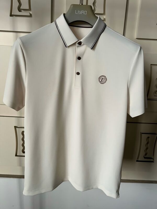 Luxus-Männer-Polo-Shirts. Minimalistisches Design mit Kontrastkragen, hochwertige Verarbeitung Männer-T-Shirts Beruf T-Shirt-Fabrik