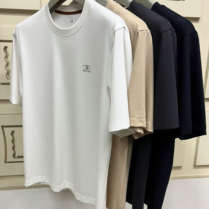 Minimalistische kurzärmelige T-Shirts für Herren, einfarbige Basic-T-Shirts für Herren