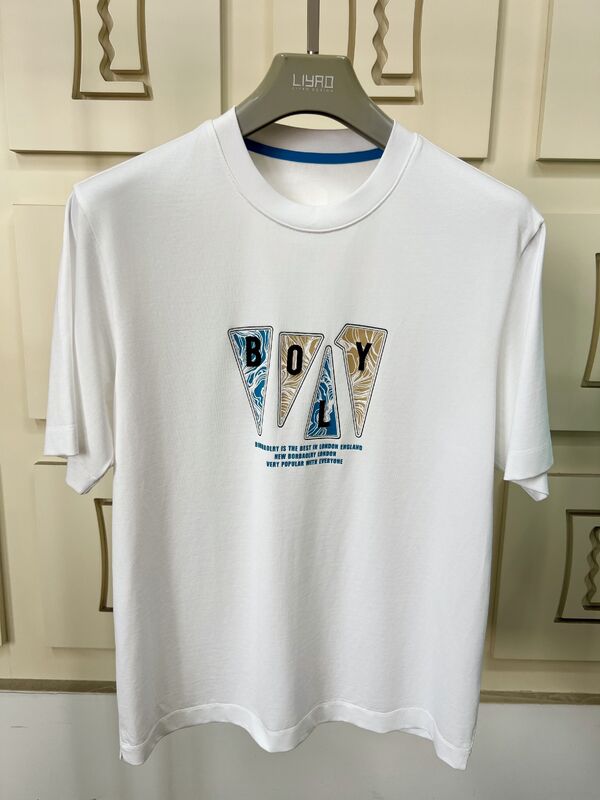 Manns Crew Hals Kurzärme T-Shirts, Trendy Grafikdruck und Stickerei T-Shirts Mehrfarbiges Casual 100% Baumwoll-T-Shirt für Männer