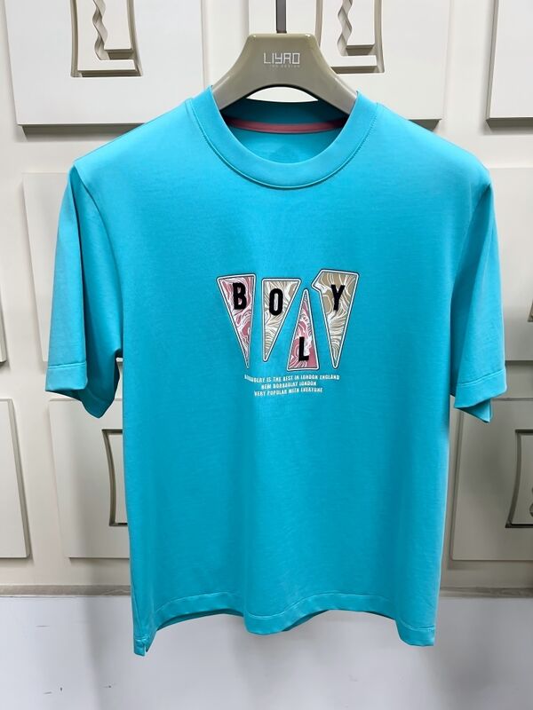 Manns Crew Hals Kurzärme T-Shirts, Trendy Grafikdruck und Stickerei T-Shirts Mehrfarbiges Casual 100% Baumwoll-T-Shirt für Männer