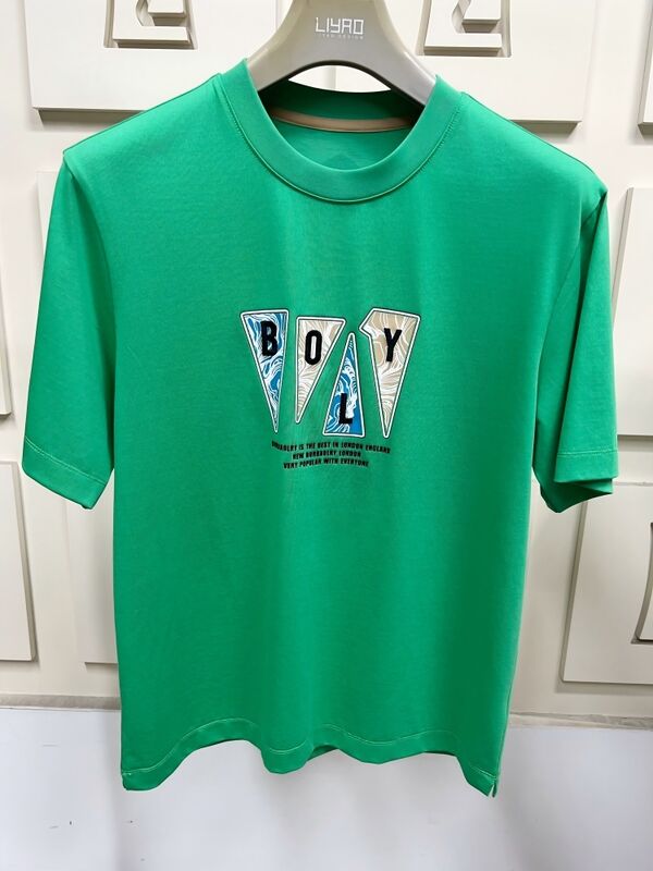 Manns Crew Hals Kurzärme T-Shirts, Trendy Grafikdruck und Stickerei T-Shirts Mehrfarbiges Casual 100% Baumwoll-T-Shirt für Männer