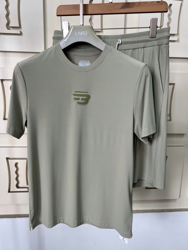 Heißer Verkauf Herren Sommer Atmungsaktiv Einfarbig Leicht Polo Kurzarm Sets Polyester/Baumwollstoff