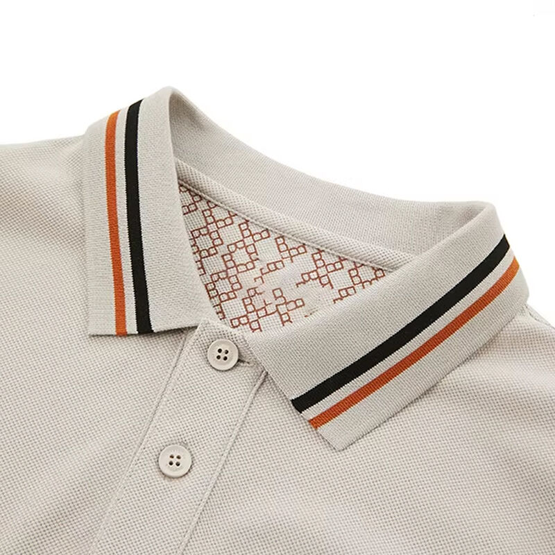 Individuell bedruckbare, schnell trocknende, gestreifte Kurzarm-Poloshirts im neuesten Design für Herren mit Aufdruck