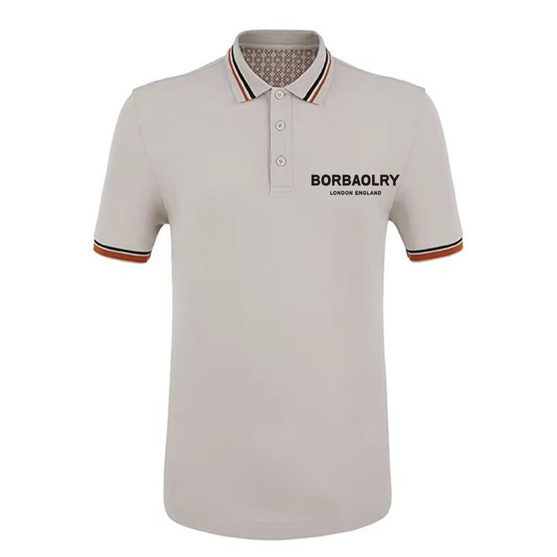 Individuell bedruckbare, schnell trocknende, gestreifte Kurzarm-Poloshirts im neuesten Design für Herren mit Aufdruck