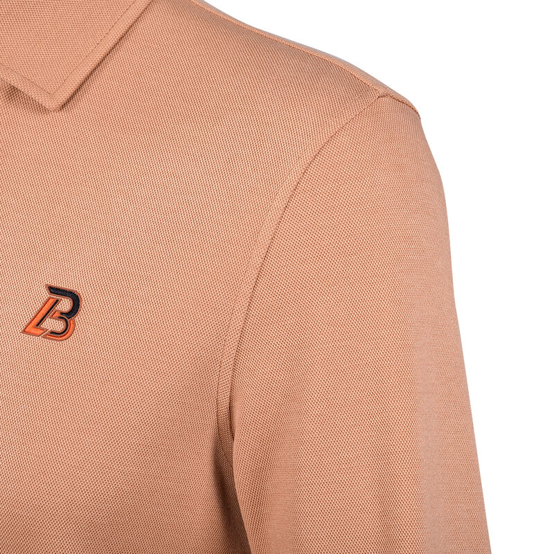 Herren-Poloshirt mit Reißverschluss, langem Ärmel, aus 100 % Baumwolle, schlicht, mit Anti-Pilling-Ausrüstung und hoher Elastizität für den täglichen Freizeitgebrauch