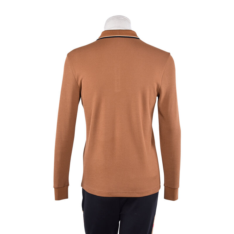 Hot-Selling Design Anti-Pilling Plain Farbe Neue Langärme Polo Shirts Kontrastkragen Design Custom Logo