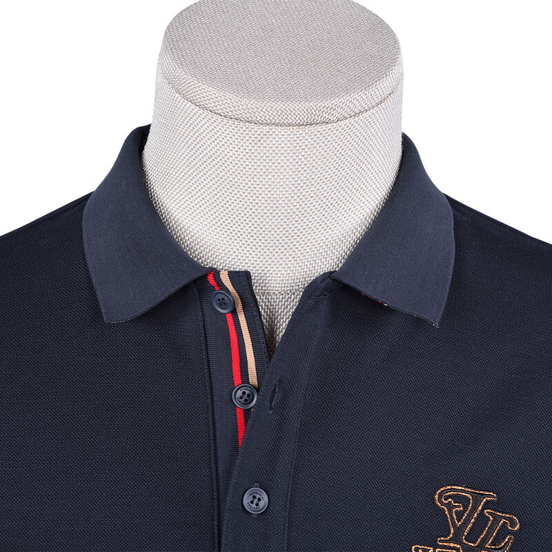 Offizielle Großhandel Custom Logo unterschiedliche Farbe Kragen Polo Shirt Good Gewirkt Langärme Polo Shirt Herbst-Winter Stickerei