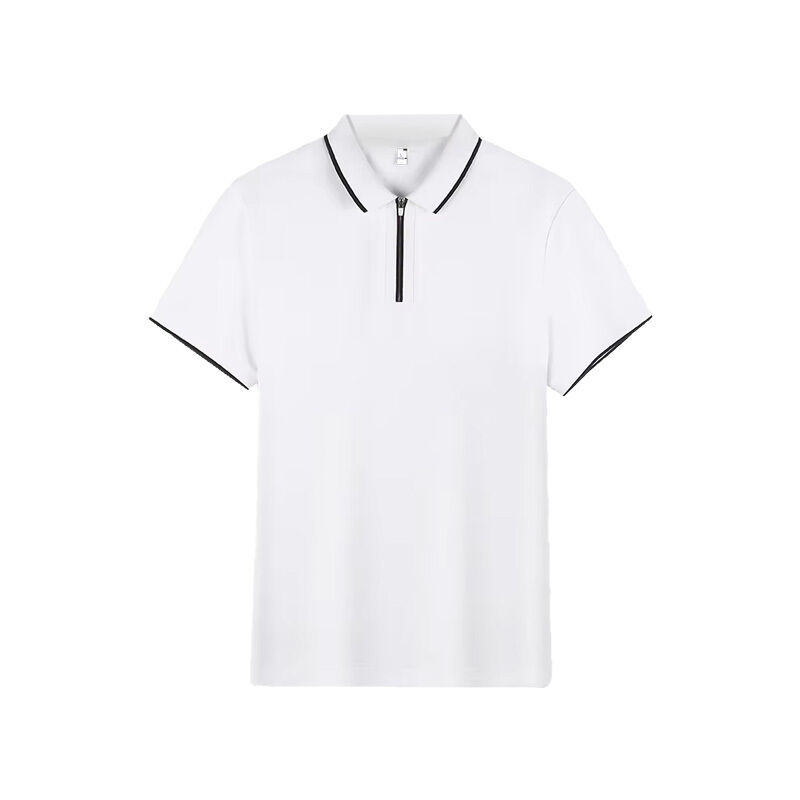 POLO-T-Shirt für Männer aus Baumwolle Golf T-Shirt für Männer Low MOQ Halbverschluss-Stil Kurzärme Atmungspflichtig gestricktes Gewebe Charaktermuster