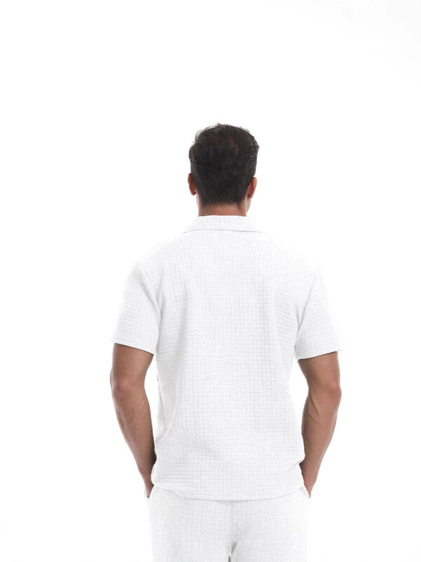 Custom Polyester Blend Stretch Fit Reißverschluss Polo T-Shirt Premium Waffel Polo Shirt für Männer