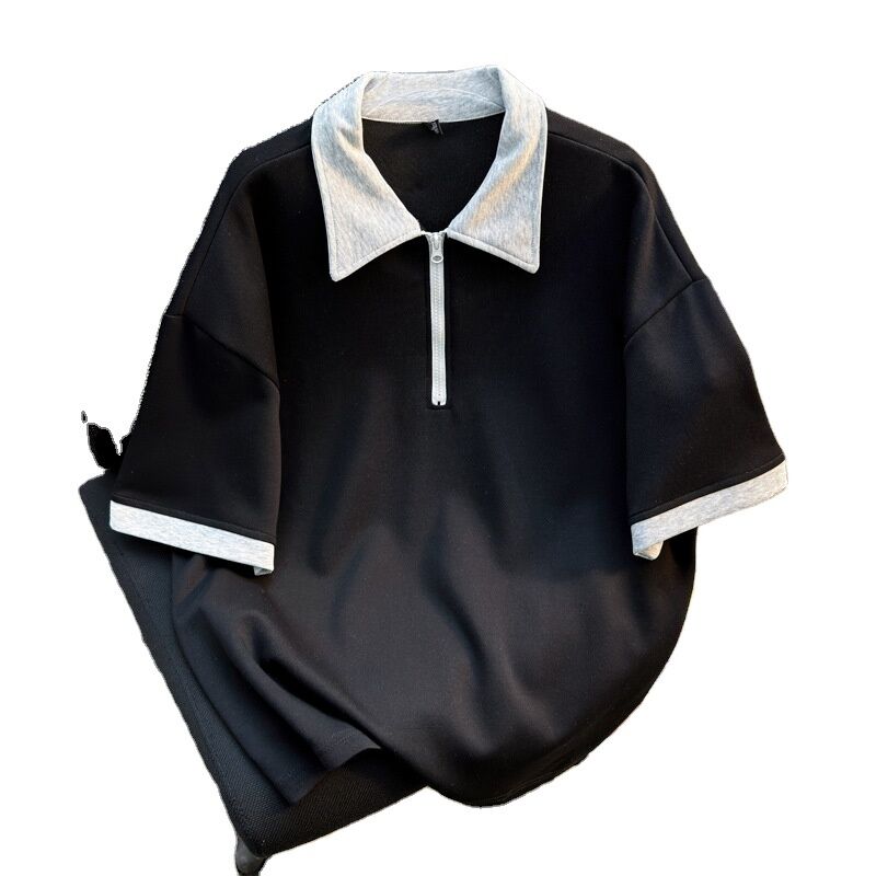 Hochwertiges Großhandels-Männerbekleidung Großflächige Reißverschlusshemden Hersteller Leere Kurzärmelhemden für Männer
