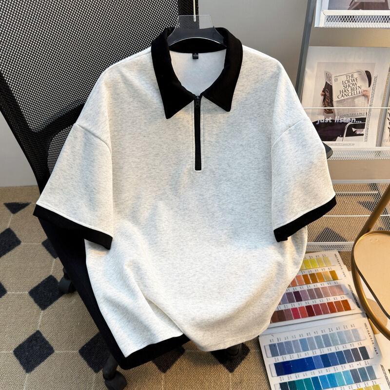 Hochwertiges Großhandels-Männerbekleidung Großflächige Reißverschlusshemden Hersteller Leere Kurzärmelhemden für Männer