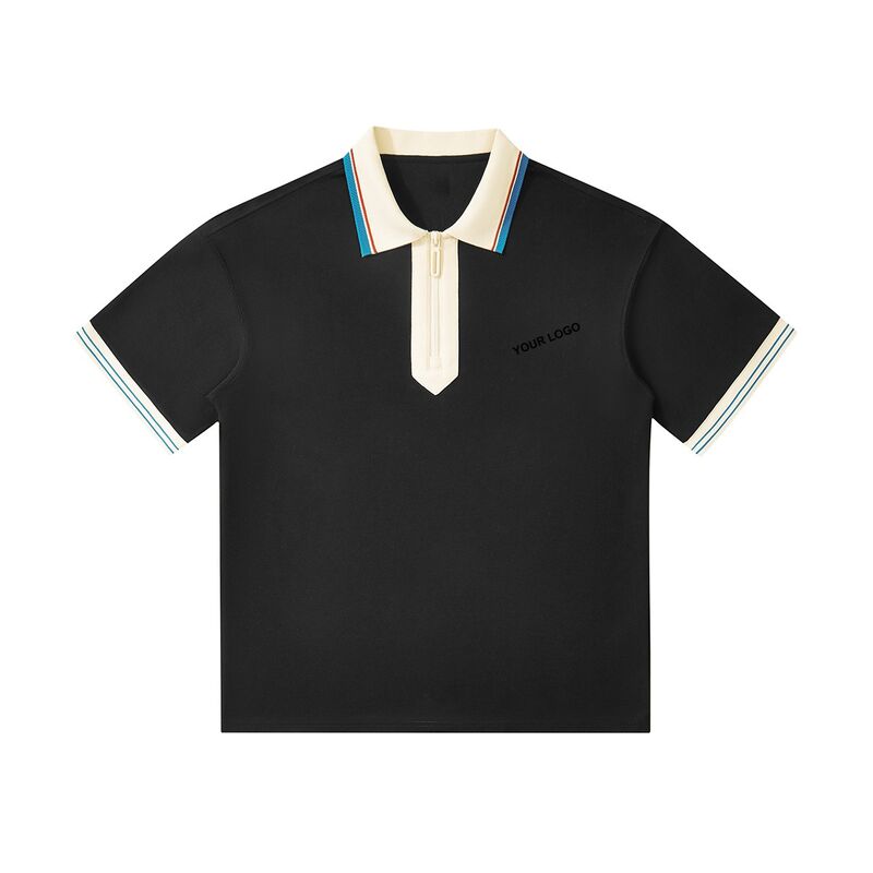 Neue Ankunft Sommer Großhandel Herren Polo Shirt Baumwolle 1/4 Zip Golf Polo T-Shirt Straßenbekleidung Übergroße Herren Polo Shirts