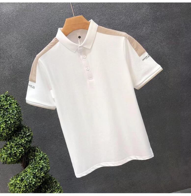 Neue Männer-Polo-Shirt-Drucke Weiße Herren-Polo-T-Shirts Stickereien Einfache kurze Ärmel Casual-Polo-Shirts