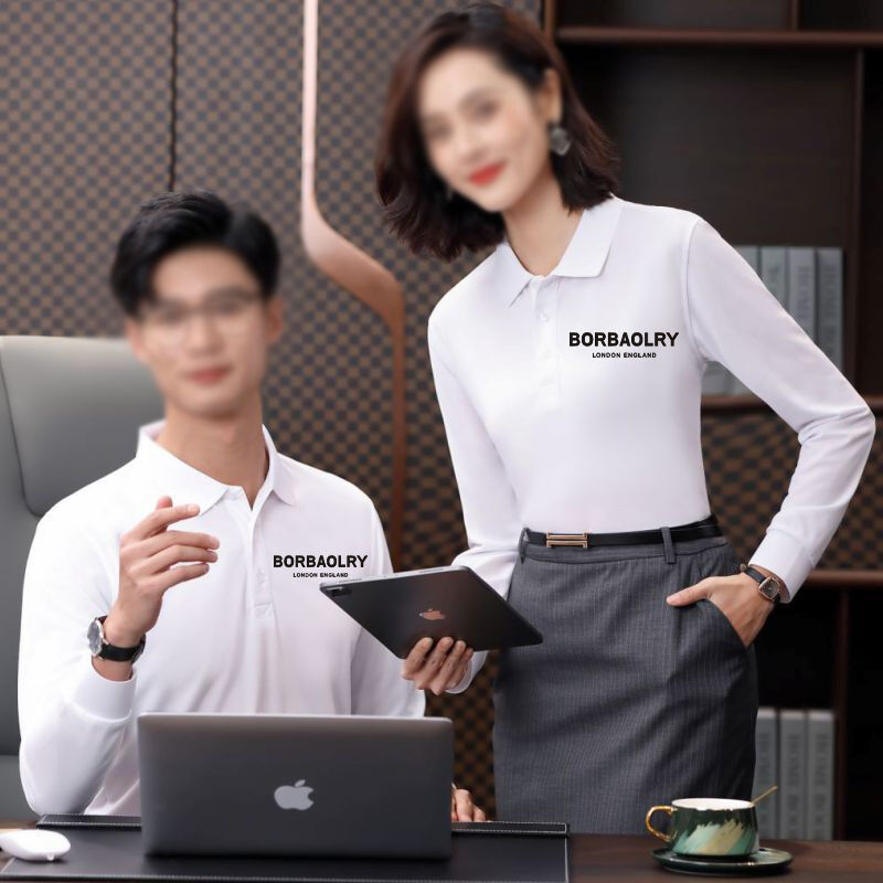 Custom Polo Shirts Langärme Druck Logo Stickerei T-Shirt Polo Baumwolle Leere Herren-Polo Shirts mit langen Ärmeln