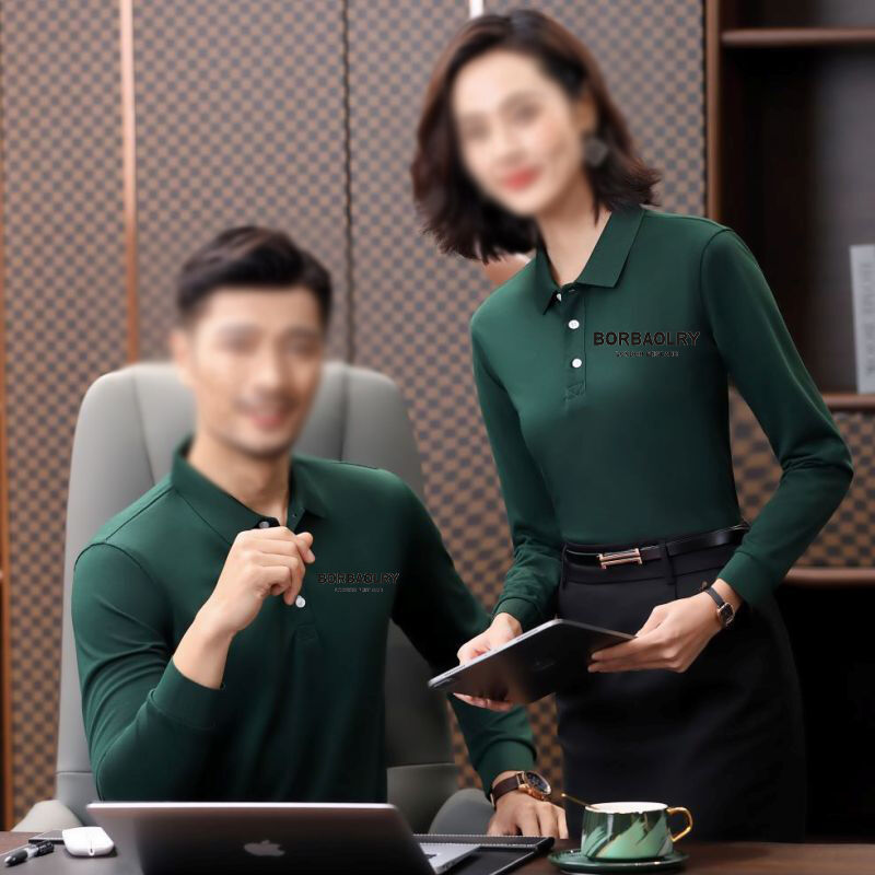 Custom Polo Shirts Langärme Druck Logo Stickerei T-Shirt Polo Baumwolle Leere Herren-Polo Shirts mit langen Ärmeln