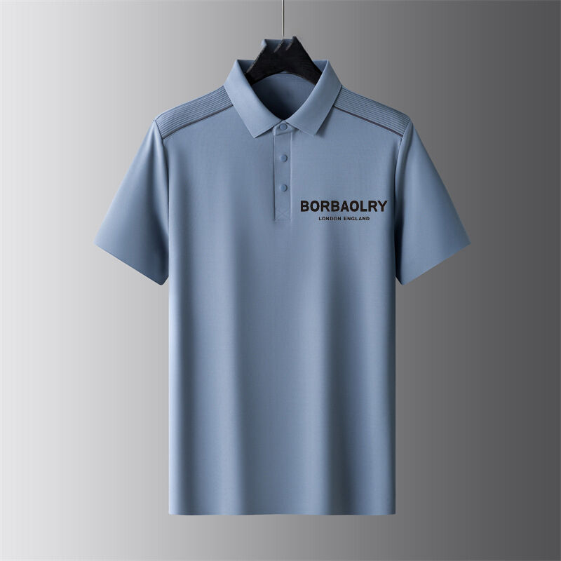 Sommer Business-Polo-Shirt mit kurzem Ärmeln Herren-T-Shirt mit dünner Lapel-Halbärme Business-Casual Trend