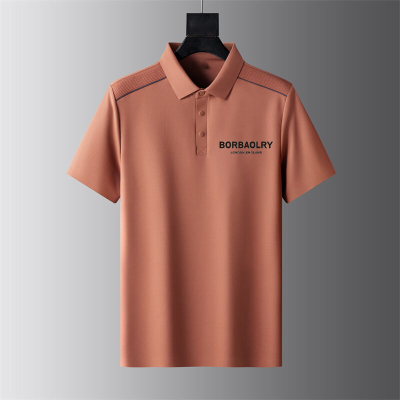 Sommer Business-Polo-Shirt mit kurzem Ärmeln Herren-T-Shirt mit dünner Lapel-Halbärme Business-Casual Trend