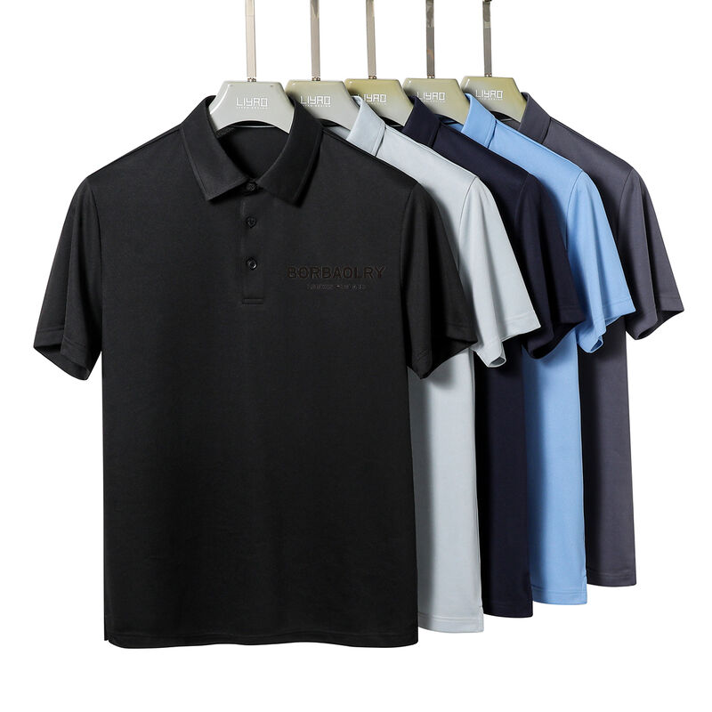 Herren Unisex Casual Kurzarm Poloshirt Heißverkauf Einfarbig Bedrucktes T-Shirt mit individuellem Logo, Plain Dyed, Anti-Pilling